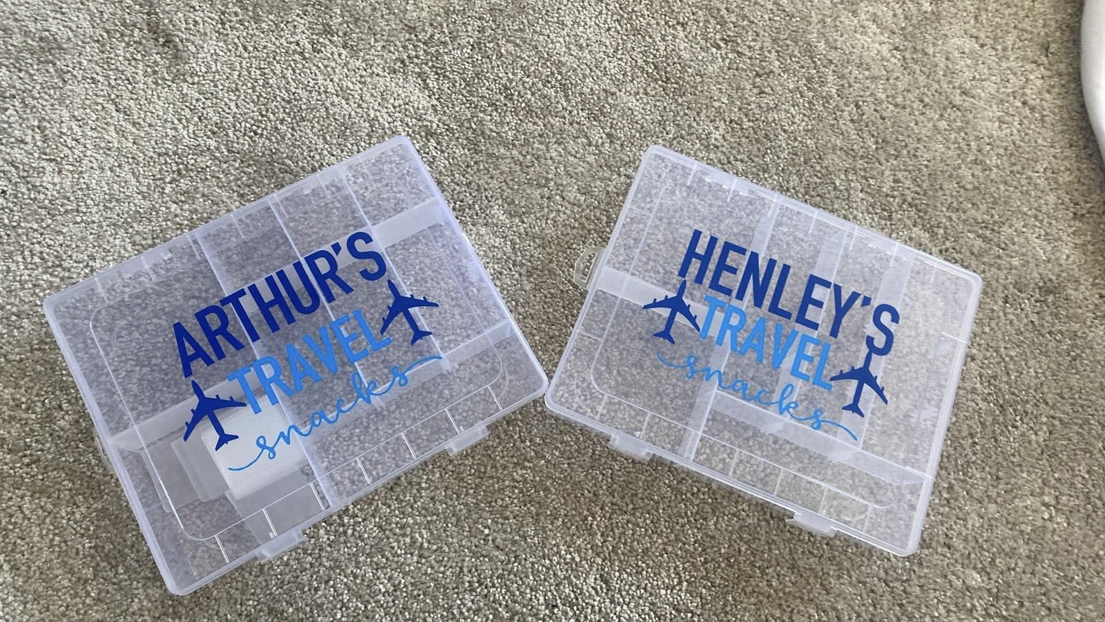 Personalised Clear Plastic Snack Boxes