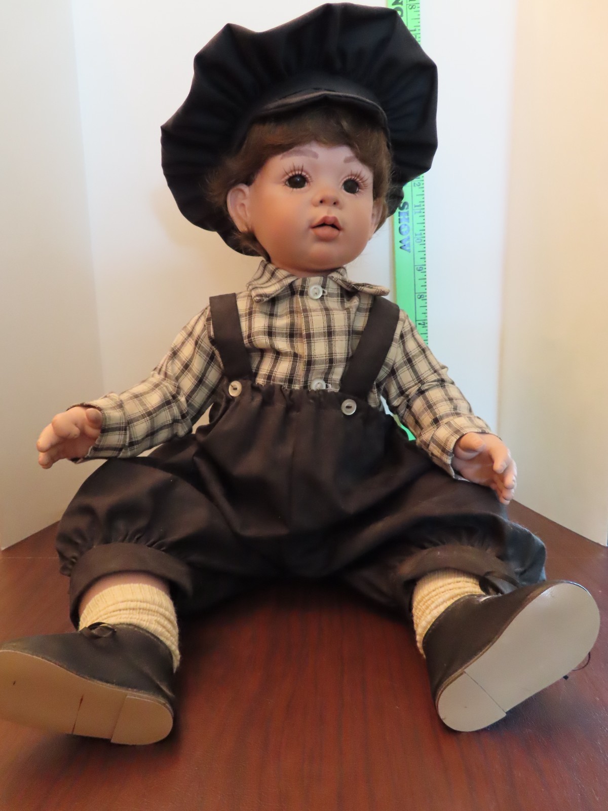 Large Porcelain Boy Doll 20" Long - Size of a 6 Month Baby -