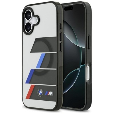 CG MOBILE BMW M IML Metallknöpfe Dreifarbige Linien kompatibel mit MagSafe Hülle