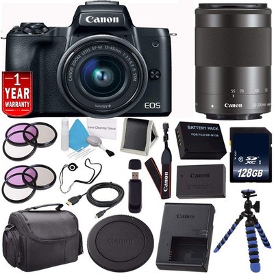 6Ave Canon EOS M50 Mirrorless Digital Camera +15-45mm Lens (Black) (Intl Model)