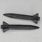 1985 Vintage Gi Joe Cobra Trubble Bubble 2x Missiles Black Vehicle Part Piece