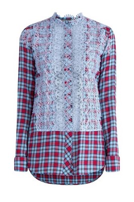 Ermanno Scervino Tartan & Lace Shirt