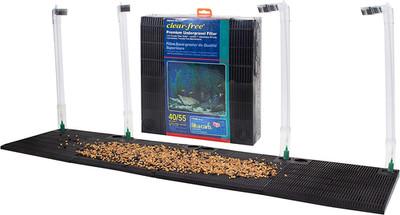 Undergravel Aquarium Filter 40-55 Gallon 4 Plate System Clear Water Tank