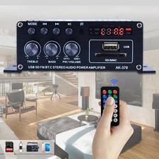 °AK370 Mini Audio Power Amplifier Portable Sound Amplifier Speaker Amp For Car
