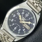 VINTAGE SEIKO 5 AUTOMATIC 6309A REFURBISHED JAPAN MENS BLUE DIAL WATCH a441708-1