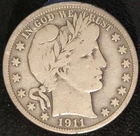 1911 P Philadelphia Mint Barber Half Dollar