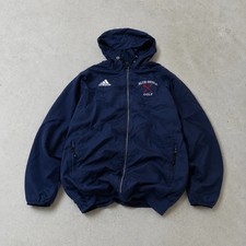 Adidas Windbreaker Gesticktes Logo Blau (S)