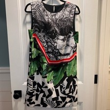 Clover Canyon Beautiful Rare Tropical Print Dress Cut Out Sides. Size Medium.