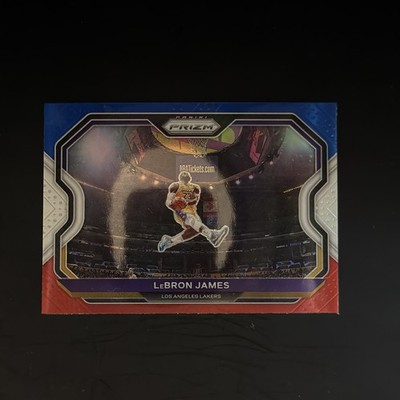 2020-21 Panini Prizm LeBron James #1 Red White & Blue Prizm Kobe Tribute Dunk
