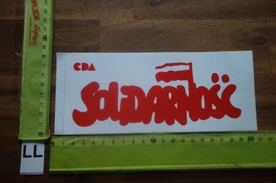 Alter Aufkleber Politik Wahlen Partei CDU CDA Solidarnosc