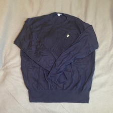 Peter Millar Sweater Mens XL Navy Blue Merino Wool Silk Golf