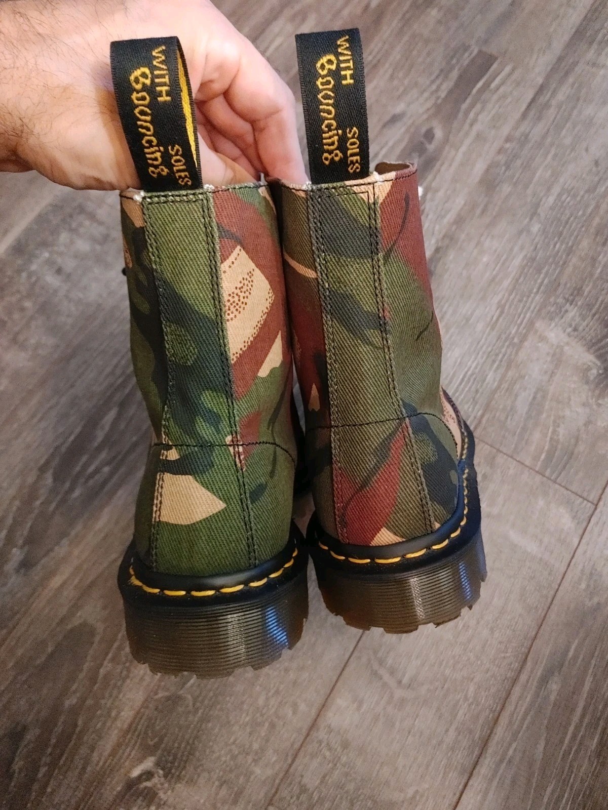 Brand New Dr Martens Pascal Camo boots 1460 rare one! Size 10 Men Canvas Army image 5