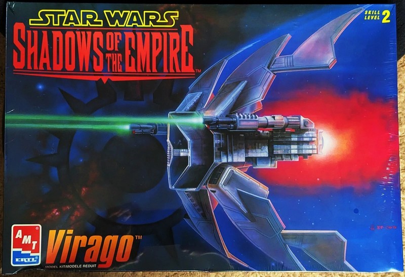 AMT ERTL STAR WARS SHADOWS OF THE EMPIRE " VIRAGO " PLASTIC MODEL KIT 08377