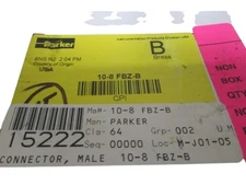 LOT OF 15 PARKER 10-8 FBZ-B MALE NPT CONNECTOR NSMP