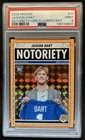 2025 Panini Mosaic Jaxson Dart Notoriety RC Orange Fluorescent Prizm #11 PSA 9