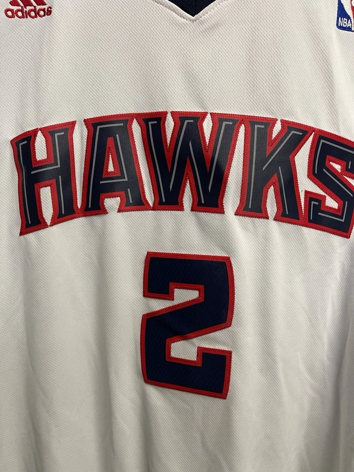 Mens Adidas JOE JOHNSON 2XL Atlanta Hawks NBA Basketball Jersey - Sewn Length 2+ - Image 2 of 4