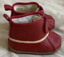 Baby/Infant Red Rubber Faux Fur Lined Ankle Rain Boots - Boys/Girls Size Baby 4