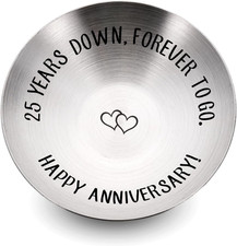 25Th Anniversary Wedding Gifts for Couple Husband Wife, Silver Gift for 25 Year