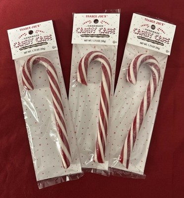 Trader Joe's Handmade Candy Cane With Cocoa Creme Center DYE FREE (3-Pack)