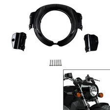 Vivid Black Front Headlight Fairing Cover Fit For Indian Scout Bobber/Classic 25