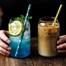 Drinking Glasses Can Shaped Glass Cups Tea Beer Glasses Tumbler Cup Coffee Mugs.