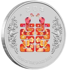2025 P Australia Lunar Year of the SNAKE Double Happiness XI 1oz Silver Coin