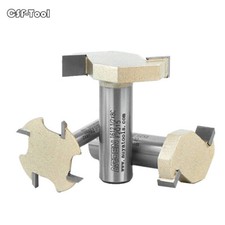 1/4" &1/2" Shank T Type Slotting Router Bits Carbide 2 Edge 4 Edge Milling Cutte