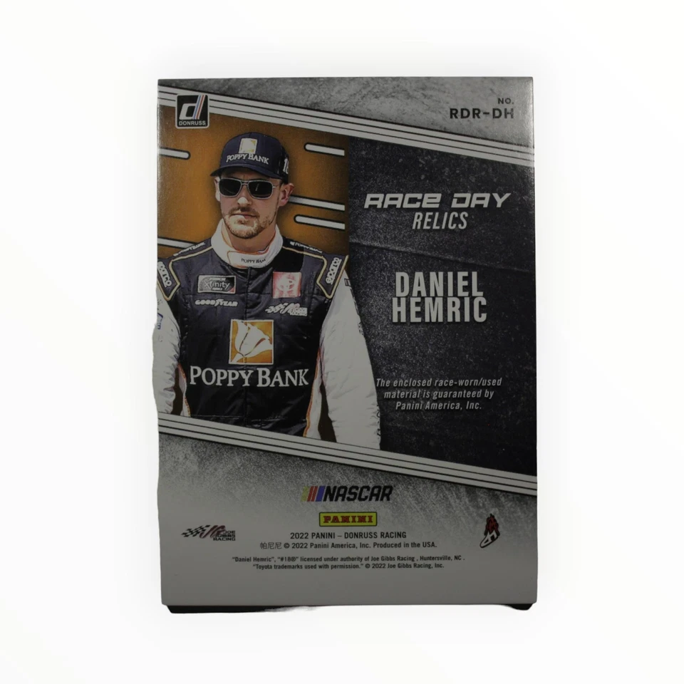 2022 Panini Donruss Daniel Hemric # RDR-DH Red Race Day Relics /99 - Image 2 of 2