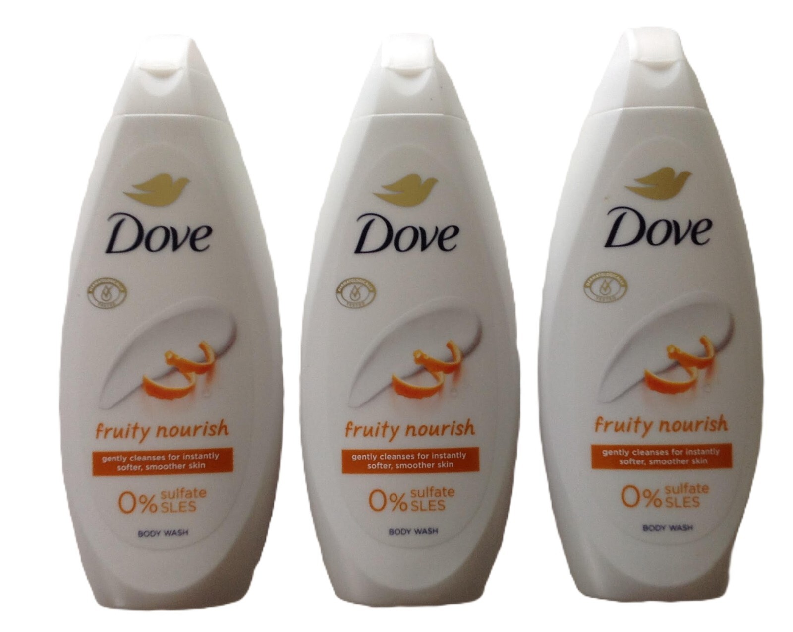 DOVE  FRUITY NOURISH BODY WASH 3 X 225ml