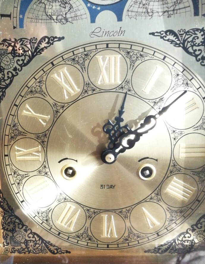 Lincoln longcase grandfather clock antique eBay