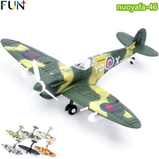 1:48 WWII Spitfire Fighter 4D Assembled Plane Model DIY Military Display Toy Set