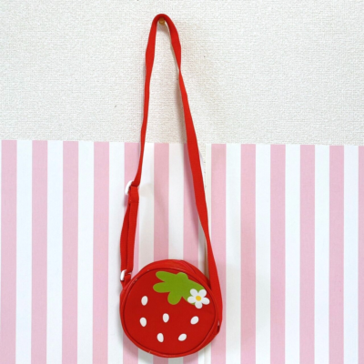 Mother Garden Kids Pochette Shoulder Bag Red Strawberry Fruit Circle Kawaii  Rare | eBay