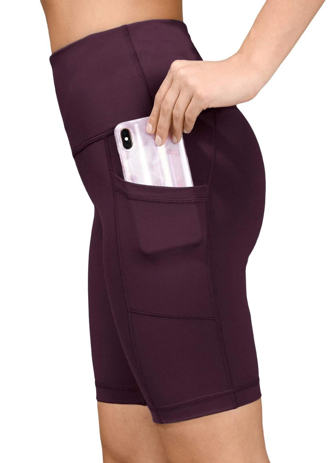 yogalicious lux high waist squat proof side pocket shorts