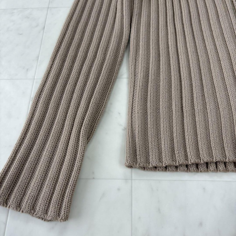 Burberry London Wool Stand Collar ZipUp Jacket Beige Size S