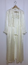 Vintage Robe and Matching Pajama Set Size L Ivory Collectibles by JC Penny USA