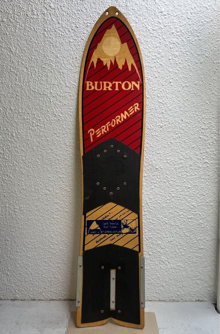 BURTON SNOWBOARD 1985 PERFOMER With Binding Wooden Board