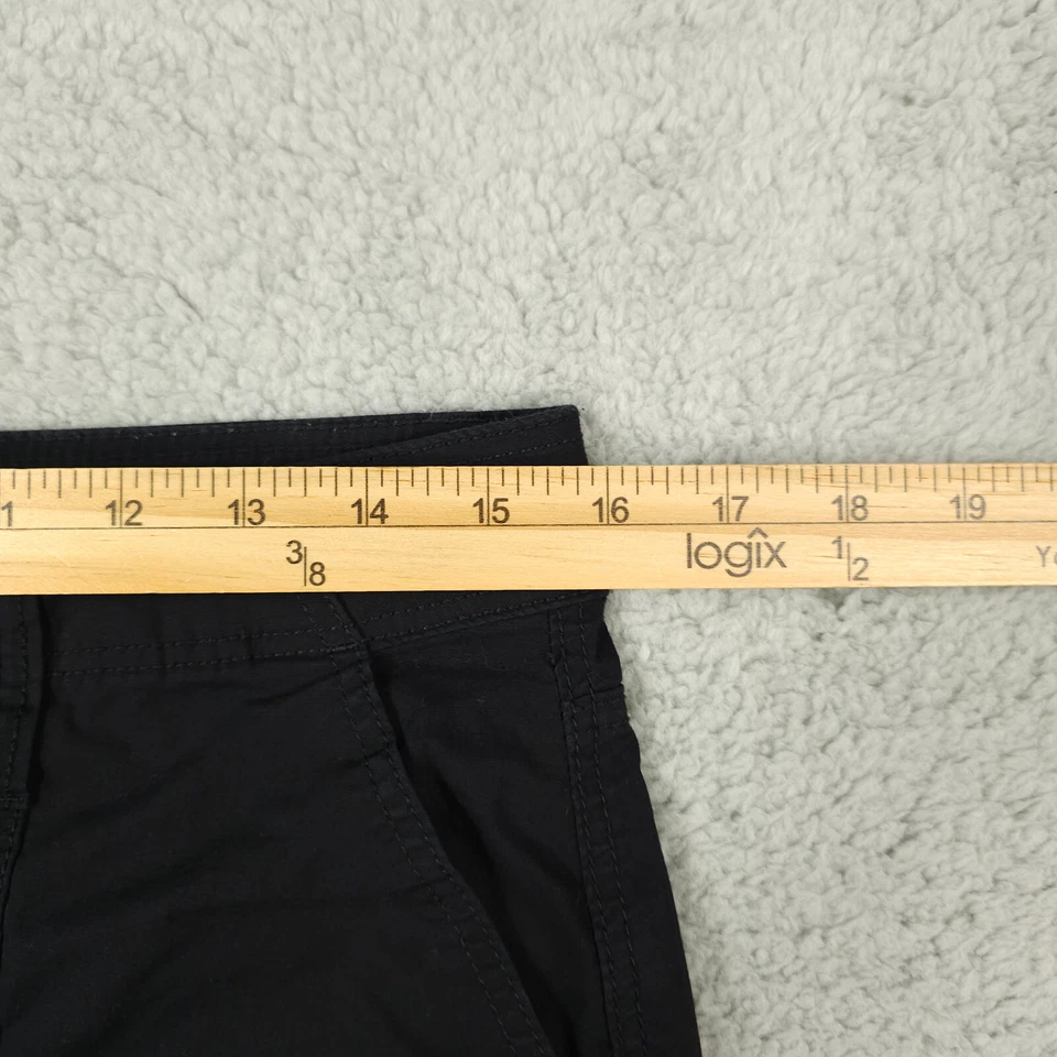 Pantalones Cortos Chicos Para Mujer 0.5 US 6 Negros Convertibles Popelina Carga Elastizados Informales 9.5" Foto 4 de 4