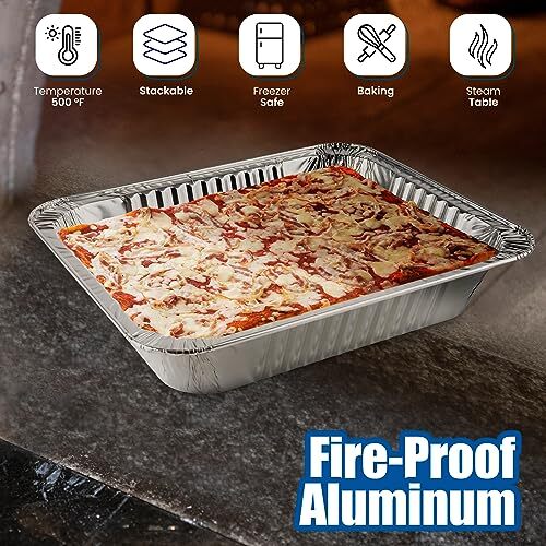 Padelle Alluminio Value Pack Confezione 30 Padelle Monouso Vassoi Foil 9x13Ideali per BBQ... - Foto 5 di 8