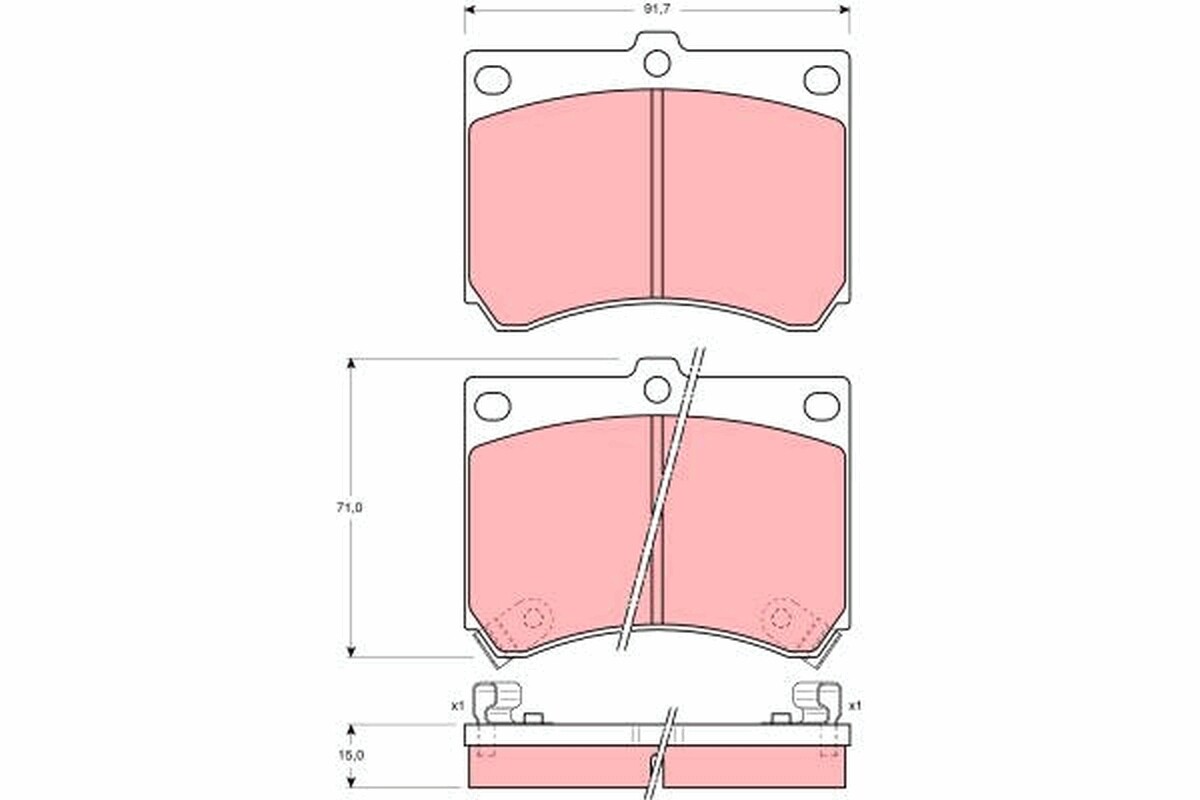GDB1029 TRW Brake Pad Set, disc brake for EUNOS,FORD ASIA & OCEANIA,FORD AUSTRAL