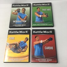 KettleWorx DVD Lot of 4 ( Introduction, Fast Abs, Core, Cardio)