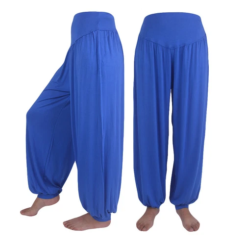 Women Elastic Loose Modal Cotton Soft Yoga Sports Dance Harem Pants Trousers - Picture 11 of 57