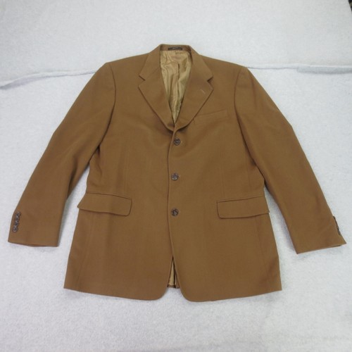 Hart Schaffner Marx Loro Piana Gold Trumpeter Blazer Jacket Mens 43R Cashmere