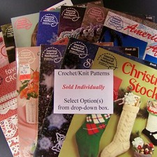 American School Needlework Crochet Knit Pattern Home Holiday SOLD INDIVIDUALLY