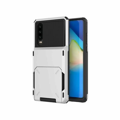 Hybrid Shockproof Card Holder Phone Case For Huawei P20 Pro P40 Pro P30 Lite