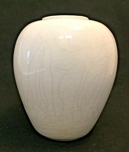Vintage AJL Japón? Jarrón floral redondo blanco de cerámica de 5" - Imagen 5 de 8