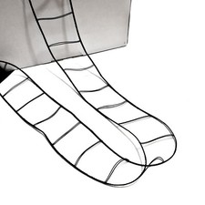 Leiterkordel Kordelleiter randgebördelt Lamellenband Raffstore Jalousie 80mm