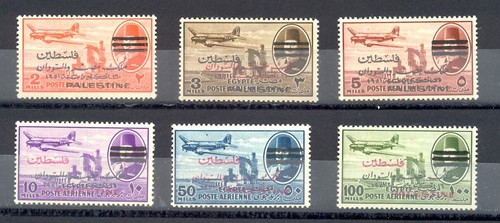 EGYPT-1948 - PALESTINE - Airmail King Farouk Sc# N25-N30 complete set MNH