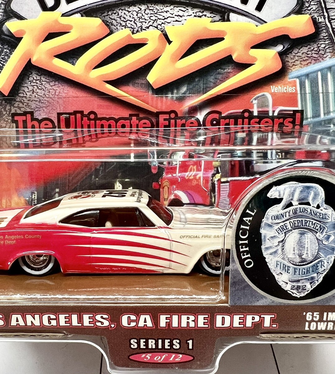 Hot Wheels '65 インパラ ロサンゼルス消防局 Hot Wheels Fire Department Rods Los Angeles Co. 65 Chevy