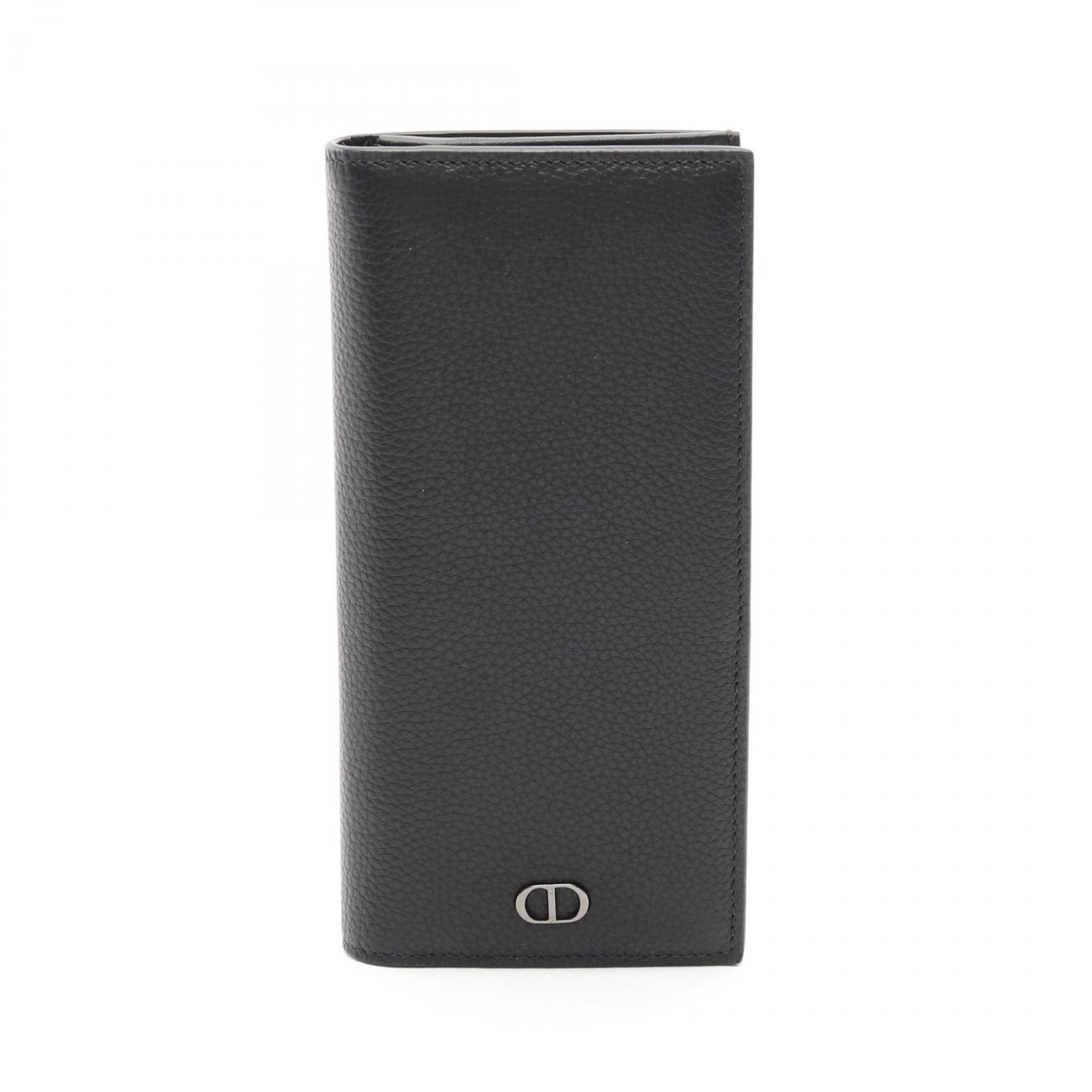 Christian Dior CD logo black leather bifold long wallet 2ESBC002 pre-owned