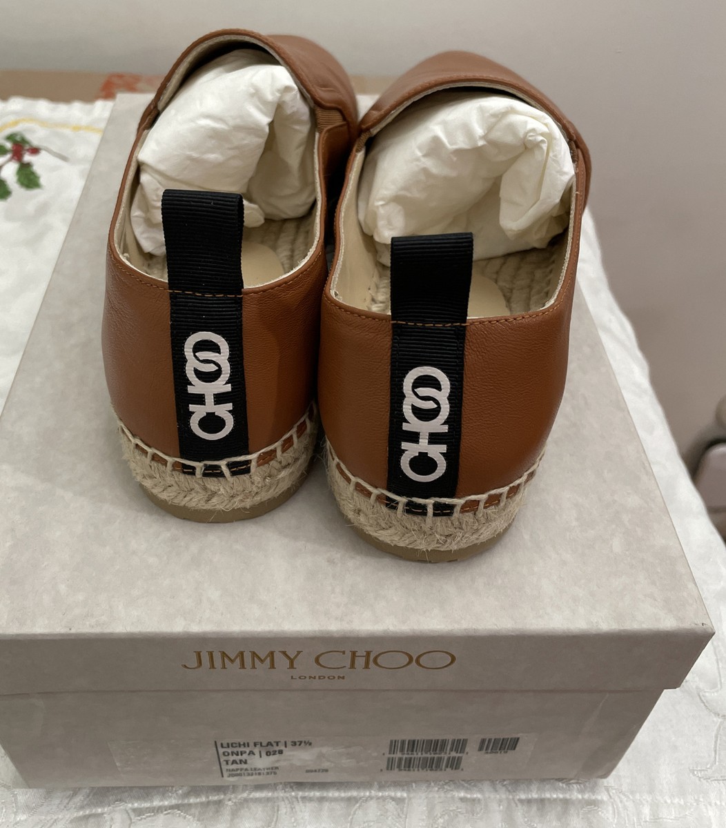 セール★Jimmy Choo★LICHI FLAT JIMMY CHOO LICHI FLAT TAN COLOR SZ 37.5 | eBay